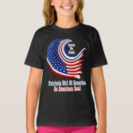 Gewoon geïnspireerd Patriotisch Amerikaans Meisje T-shirt