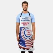 Gewoon geïnspireerde patriottische chef-kok schort (Gedragen)