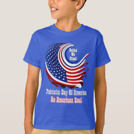 Gewoon Geïnspireerde Patriottische Jongen van Amer T-shirt