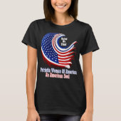 Gewoon Geïnspireerde Patriottische Vrouw van Ameri T-shirt (Voorkant)