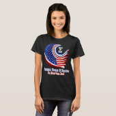 Gewoon Geïnspireerde Patriottische Vrouw van Ameri T-shirt (Voorkant volledig)