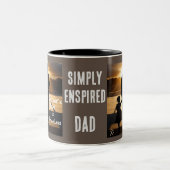 Gewoon geïnspireerde vaderdag tweekleurige koffiemok (Center)