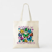 Gewoon geïnspireerde vlinders tote bag (Achterkant)