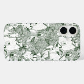 Gewoon geitendonkergroen Case-Mate iPhone case (Achterkant (horizontaal))