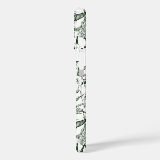 Gewoon geitendonkergroen Case-Mate iPhone case (Achterkant / Links)