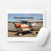 Gewoon gek op vliegtuig: Cessna Skyhawk vliegtuig Muismat (Met muis)