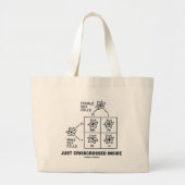 Gewoon gekruid binnenin (Punnett Square Attitude) Grote Tote Bag (Voorkant)