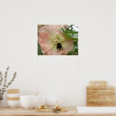 Gewoon geland! Bee op een roze Hollyhock Print (Keuken)
