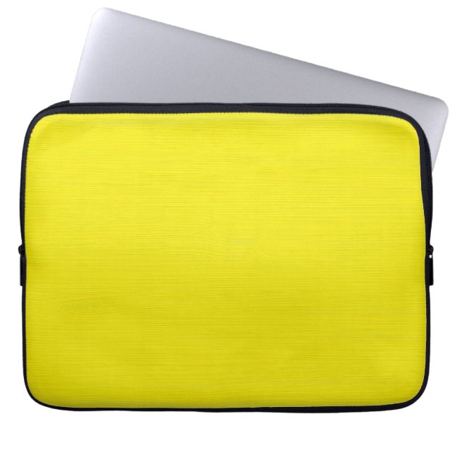 Gewoon gele achtergrond laptop sleeve (Voorkant)