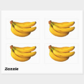 Gewoon gele Bananen Foto in een Bunch Rechthoekige Sticker (Vel)