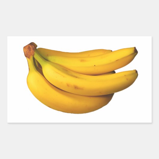 Gewoon gele Bananen Foto in een Bunch Rechthoekige Sticker (Voorkant)