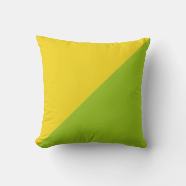 Gewoon gele en groene achtergrond kussen (Voorkant)