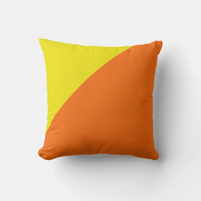 Gewoon gele en oranje achtergrond kussen (Voorkant)