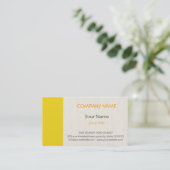 Gewoon gele professionele legant modern visitekaartje (Staand voorkant)