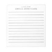 Gewoon gelinkt, gepersonaliseerd notitieblok (Voorkant)