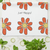 GEWOON GELUKKIG Grafisch Bloemen Patroon Theedoek (Gevouwen)