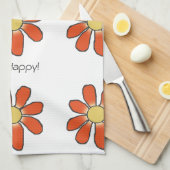 GEWOON GELUKKIG Grafisch Bloemen Patroon Theedoek (Quarter Fold)