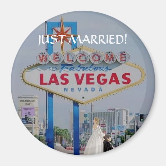 GEWOON GEMAAKT! In Fabulous Las Vegas Button Magneet (Voorkant)
