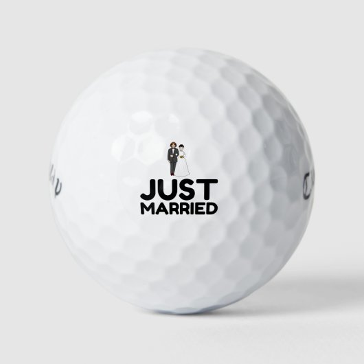 GEWOON GEMAAKT WEDDING BRIDE GROOM GOLFBALLEN (Voorkant)