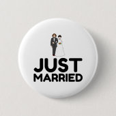 GEWOON GEMAAKT WEDDING BRIDE GROOM RONDE BUTTON 5,7 CM (Voorkant)