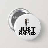 GEWOON GEMAAKT WEDDING BRIDE GROOM RONDE BUTTON 5,7 CM (Voorkant /achterkant)