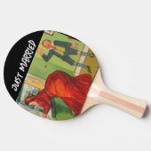 GEWOON GEMAAKTE FUNNY WEDDING PING PONG PADDLE TAFELTENNISBATJE (Zijkant)