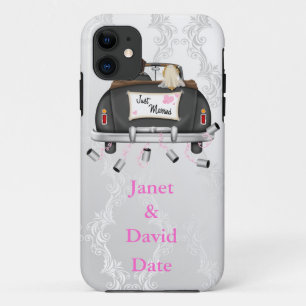 GEWOON GEMARRIEERDE IPHONE 5 HOESJE WHITE DAMASK G