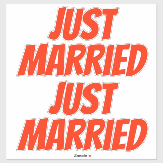 GEWOON GEMARRIEERDE XL-Stickers (2) - MARASCHINO R Sticker (Vel)