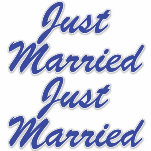 GEWOON GEMARRIEERDE XL-Stickers (2) - MIDNIGHT BLU Sticker (Voorkant)