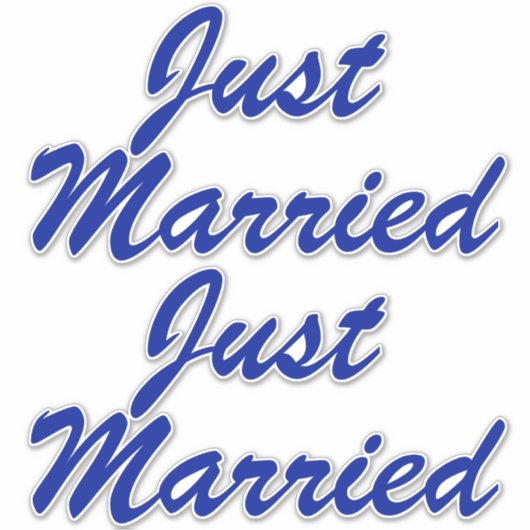 GEWOON GEMARRIEERDE XL-Stickers (2) - MIDNIGHT BLU Sticker (Voorkant)