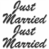 GEWOON GEMARRIEERDE XL-Stickers (2) - ZWART Sticker (Voorkant)