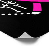 Gewoon genezen het kankerbewustzijn roze lint poster (Hoek)