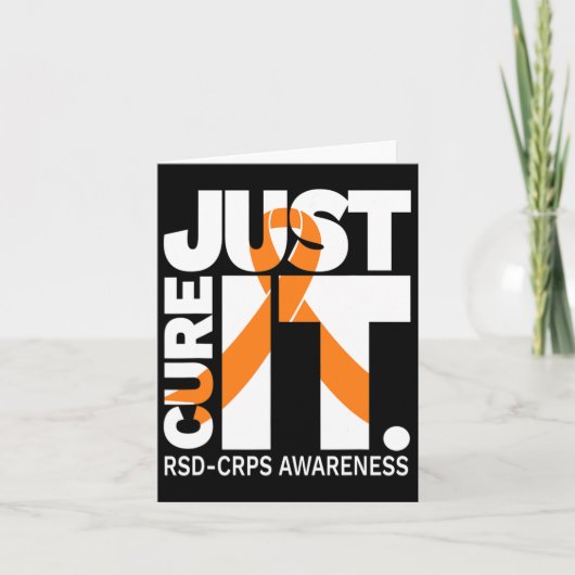 Gewoon genezen RSD CRPS Bewustzijnslint Witte teks Kaart (Voorkant)