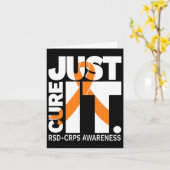 Gewoon genezen RSD CRPS Bewustzijnslint Witte teks Kaart (Gele Bloem)