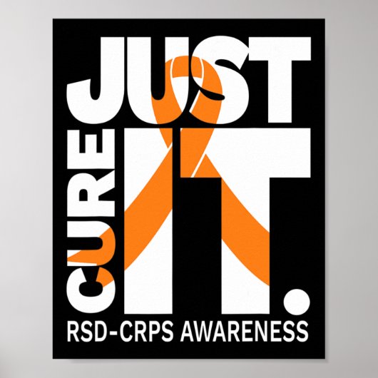 Gewoon genezen RSD CRPS Bewustzijnslint Witte teks Poster (Voorkant)