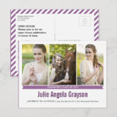 Gewoon Genius 3 foto Afstuderen Briefkaart (Voorkant / Achterkant)