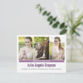 Gewoon Genius 3 foto Afstuderen Briefkaart (Staand voorkant)