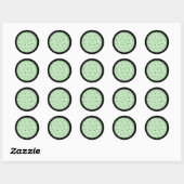 Gewoon genoteerd groen ronde sticker (Vel)