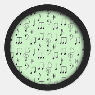 Gewoon genoteerd groen ronde sticker