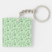 Gewoon genoteerd groen sleutelhanger (Achterkant)