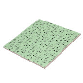 Gewoon genoteerd groen tegeltje (Zijkant)