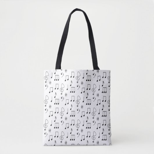 Gewoon genoteerd wit tote bag (Voorkant)