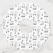 Gewoon genoteerd wit wijnglaslabel (Achterkant)