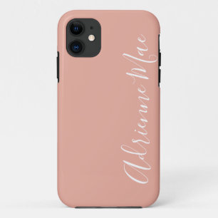 Gewoon gepersonaliseerd koraalroze Case-Mate iPhone case