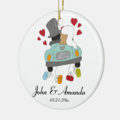 Gewoon gepersonaliseerde kerstversiering keramisch ornament (Links)