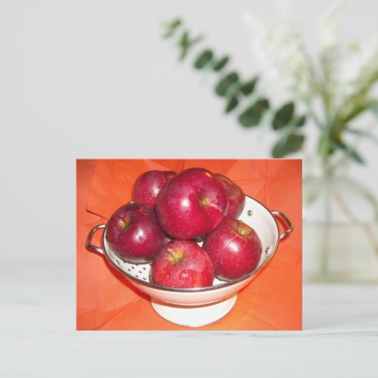 Gewoon gepikte appels briefkaart (Staand voorkant)