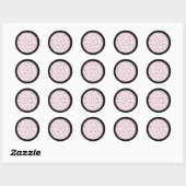 Gewoon Gerozeerd Roze Ronde Sticker (Vel)