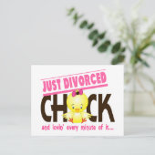 Gewoon gescheiden Chick Briefkaart (Staand voorkant)