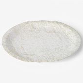 Gewoon getextureerd patroonstaal Groen Geel Geel Papieren Bordje (Gekanteld)