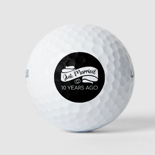 Gewoon getrouwd 10 jaar geleden V Golfballen (Voorkant)